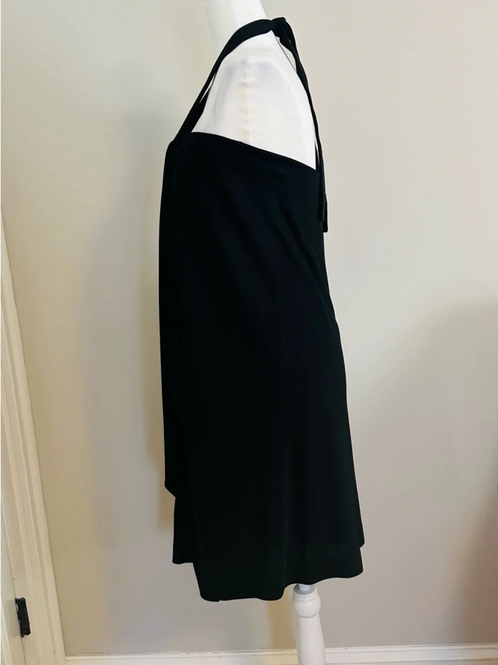 Balenciaga Paris Black Halter Neck Draped Dress 42 Large - Picture 5 of 9